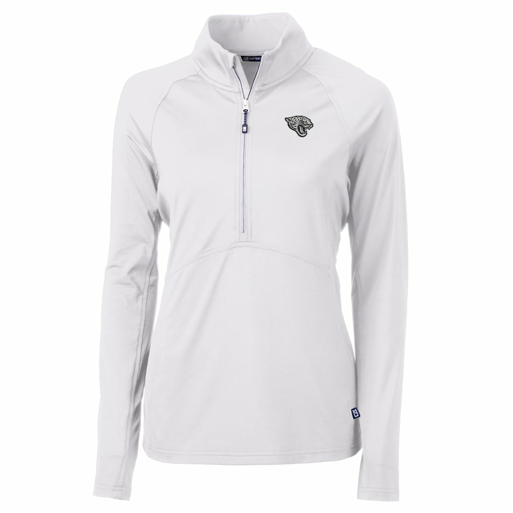NFL Jacksonville Jaguars Cutter & Buck Women's Adapt Eco Knit Stretch Recycled Raglan Half-Zip Top