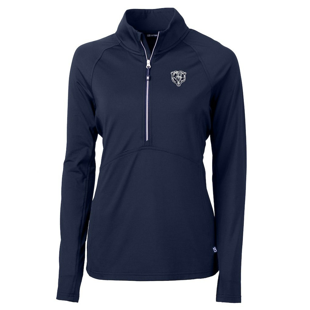 NFL Chicago Bears Cutter & Buck Women's Adapt Eco Knit Stretch Recycled Half-Zip Pullover Top