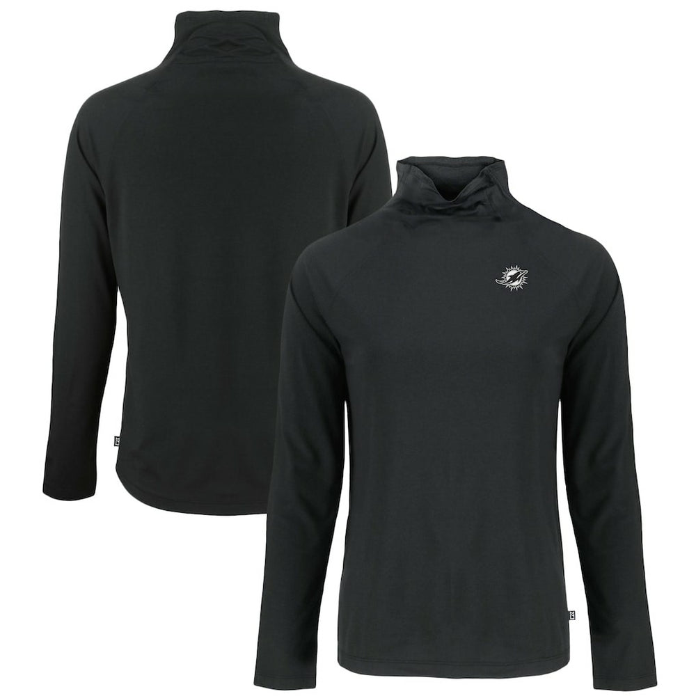 NFL Miami Dolphins Cutter & Buck Women's Coastline Epic Comfort Eco Recycled Funnel Neck Pullover Sweatshirt
