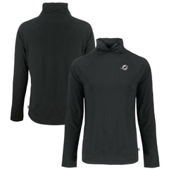 NFL Miami Dolphins Cutter & Buck Women's Coastline Epic Comfort Eco Recycled Funnel Neck Pullover Sweatshirt