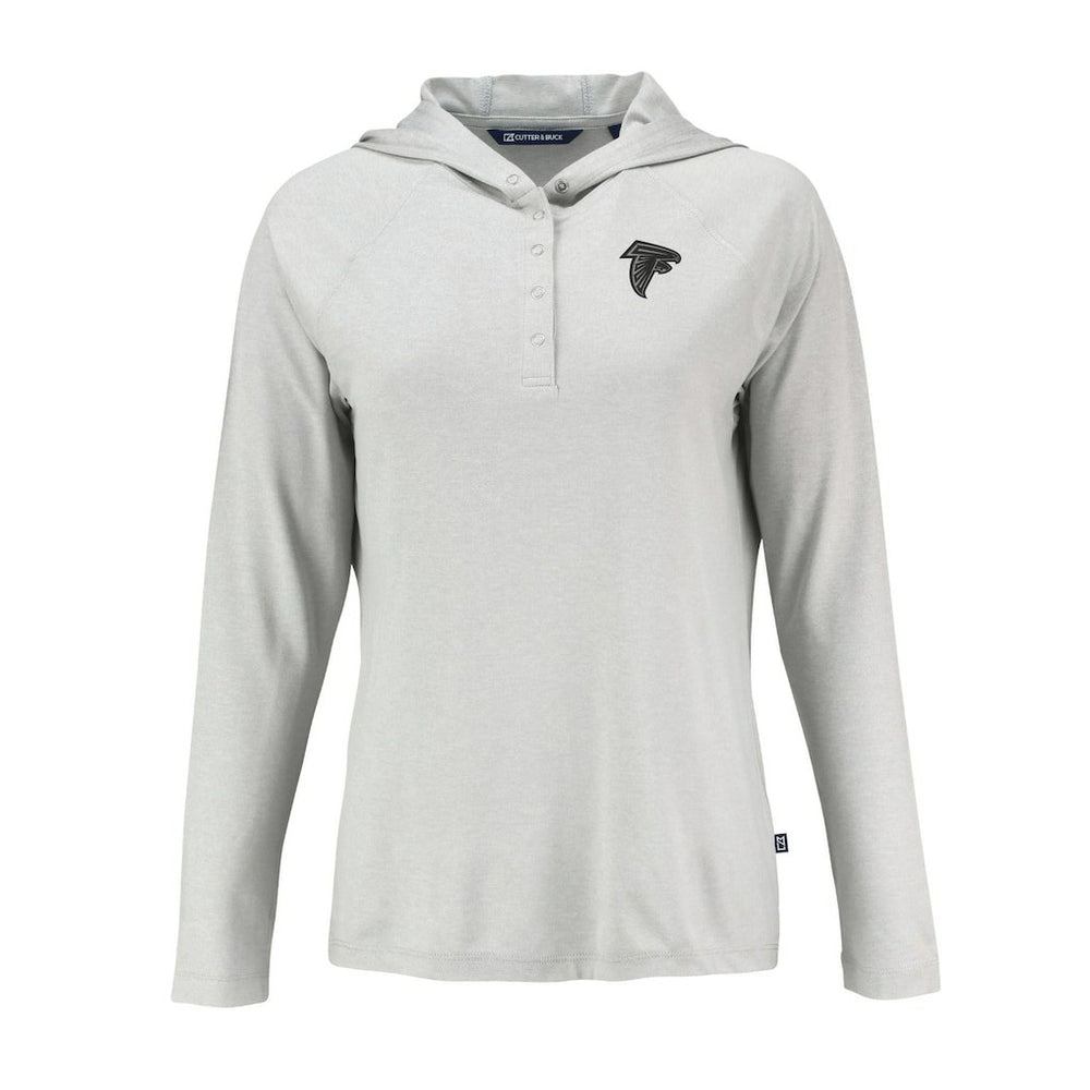 NFL Atlanta Falcons Cutter & Buck Women's Coastline Epic Comfort Eco Recycled Long Sleeve Hoodie T-Shirt