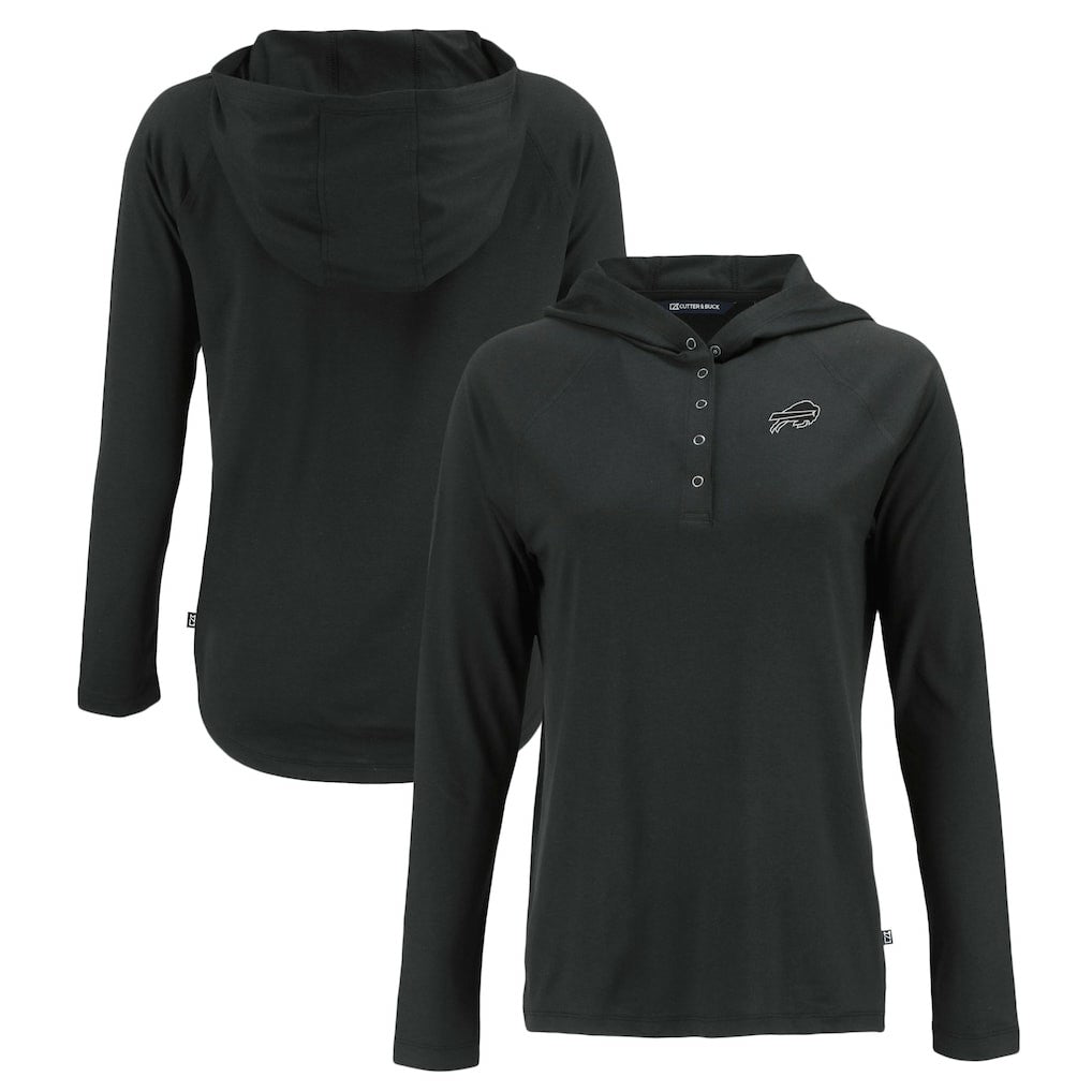 NFL Buffalo Bills Cutter & Buck Women's Coastline Epic Comfort Eco Recycled Long Sleeve Hoodie T-Shirt