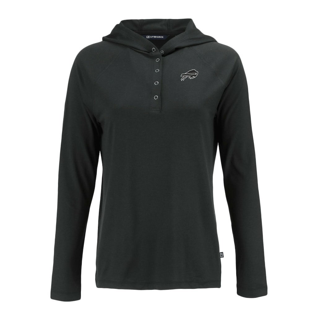 NFL Buffalo Bills Cutter & Buck Women's Coastline Epic Comfort Eco Recycled Long Sleeve Hoodie T-Shirt