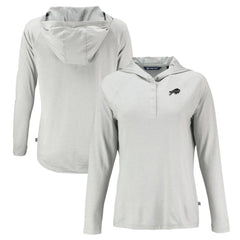 NFL Buffalo Bills Cutter & Buck Women's Coastline Epic Comfort Eco Recycled Long Sleeve Hoodie T-Shirt