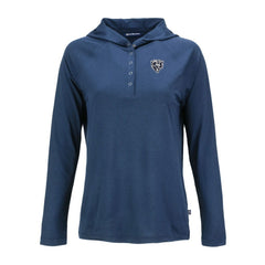 NFL Chicago Bears Cutter & Buck Women's Coastline Epic Comfort Eco Recycled Long Sleeve Hoodie T-Shirt