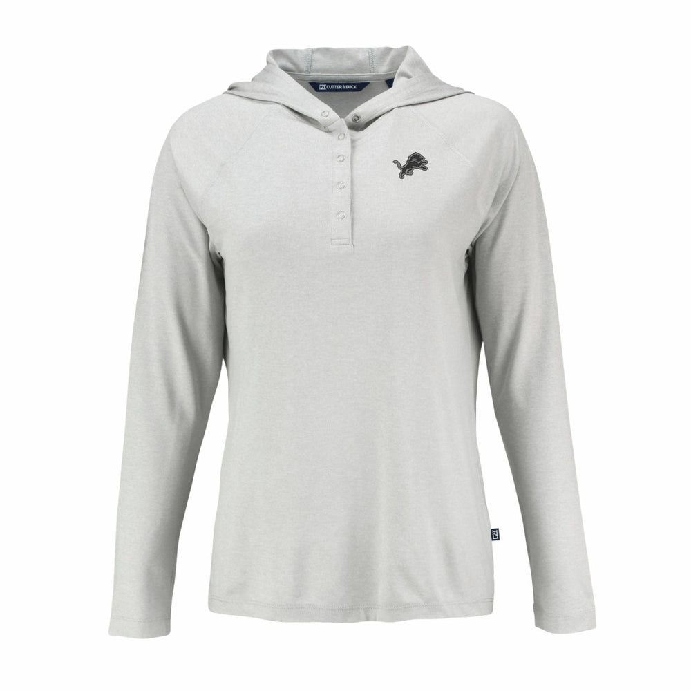 NFL Detroit Lions Cutter & Buck Women's Coastline Epic Comfort Eco Recycled Long Sleeve Hoodie T-Shirt