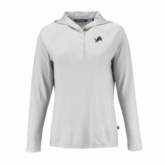 NFL Detroit Lions Cutter & Buck Women's Coastline Epic Comfort Eco Recycled Long Sleeve Hoodie T-Shirt