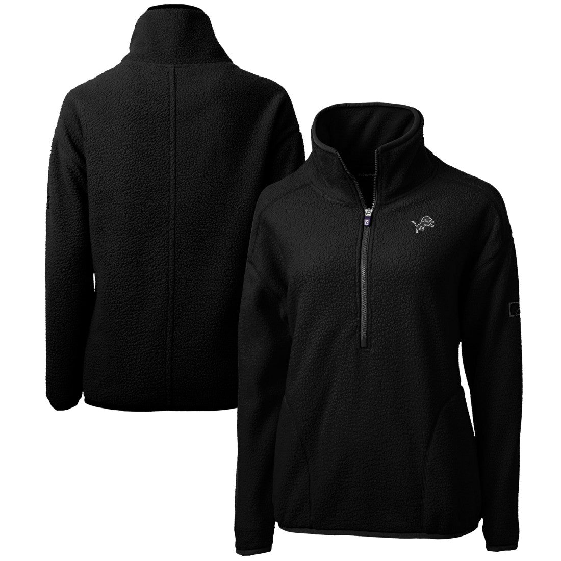 NFL Detroit Lions Cutter & Buck Women's Cascade Eco Sherpa Fleece Half-Zip Jacket