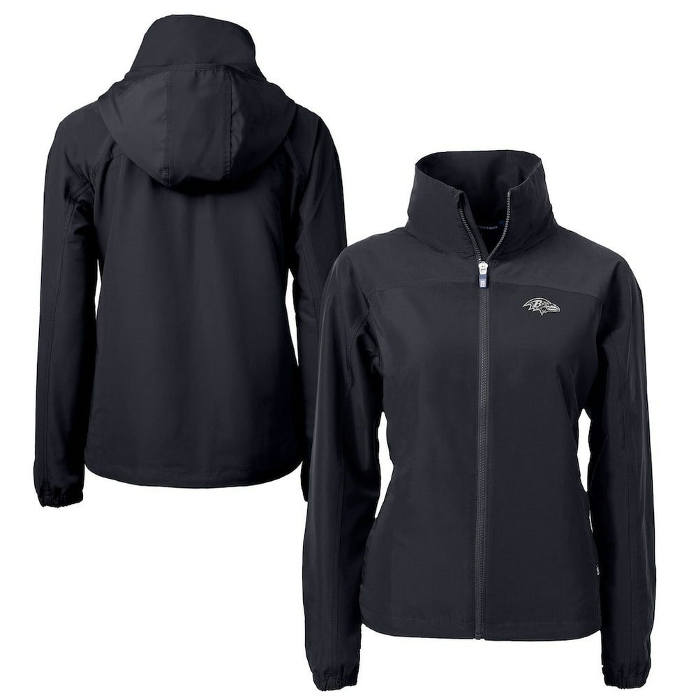 NFL Baltimore Ravens Cutter & Buck Women's Charter Eco Recycled Full-Zip Hoodie Jacket