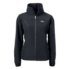 NFL Baltimore Ravens Cutter & Buck Women's Charter Eco Recycled Full-Zip Hoodie Jacket