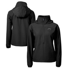 NFL Los Angeles Chargers Cutter & Buck Women's Charter Eco Recycled Half-Zip Hoodie Anorak Jacket