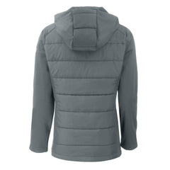 NFL Las Vegas Raiders Cutter & Buck Women's Evoke Hybrid Eco Softshell Recycled Full-Zip Hoodie Jacket