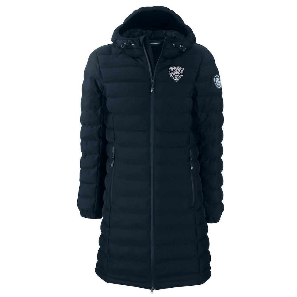 NFL Chicago Bears Cutter & Buck Women's Mission Ridge Repreve Eco Insulated Full-Zip Hoodie Long Puffer Jacket