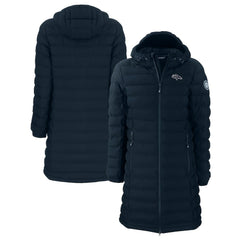 NFL Denver Broncos Cutter & Buck Women's Mission Ridge Repreve Eco Insulated Full-Zip Hoodie Long Puffer Jacket