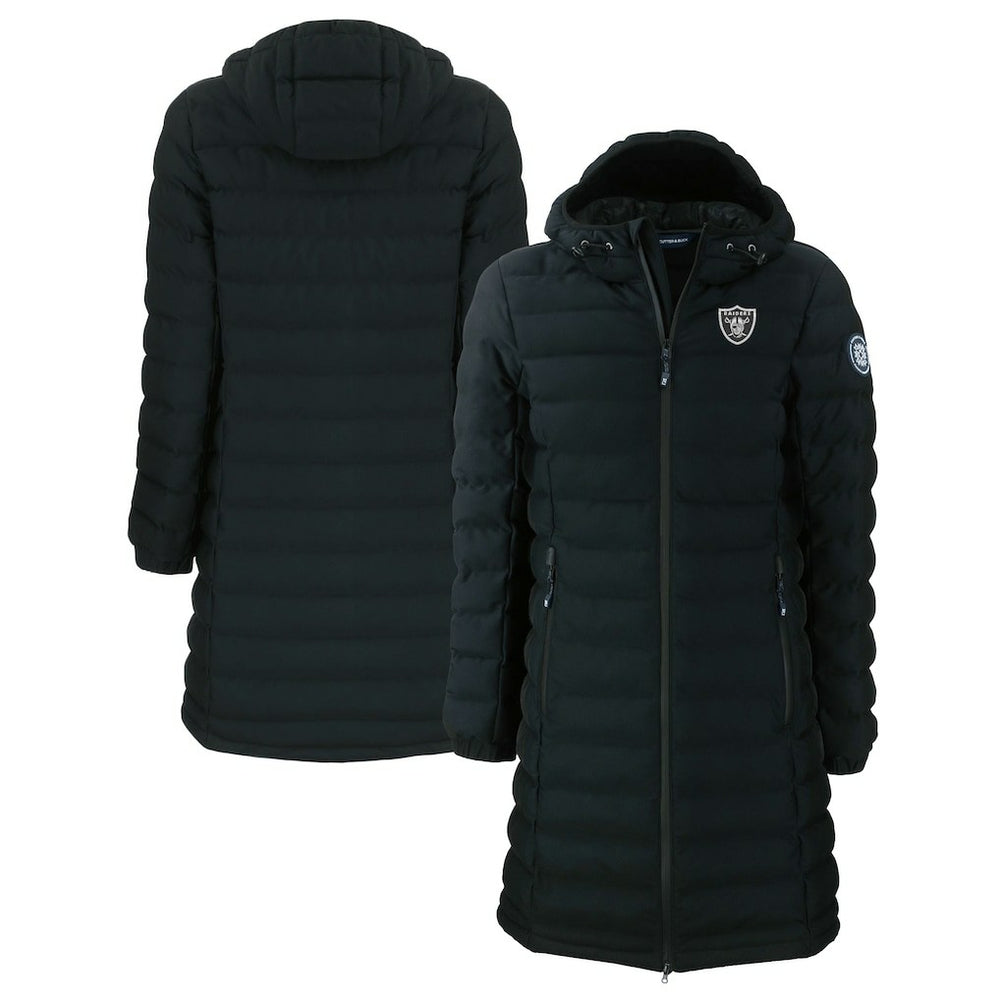 NFL Las Vegas Raiders Cutter & Buck Women's Mission Ridge Repreve Eco Insulated Full-Zip Hoodie Long Puffer Jacket