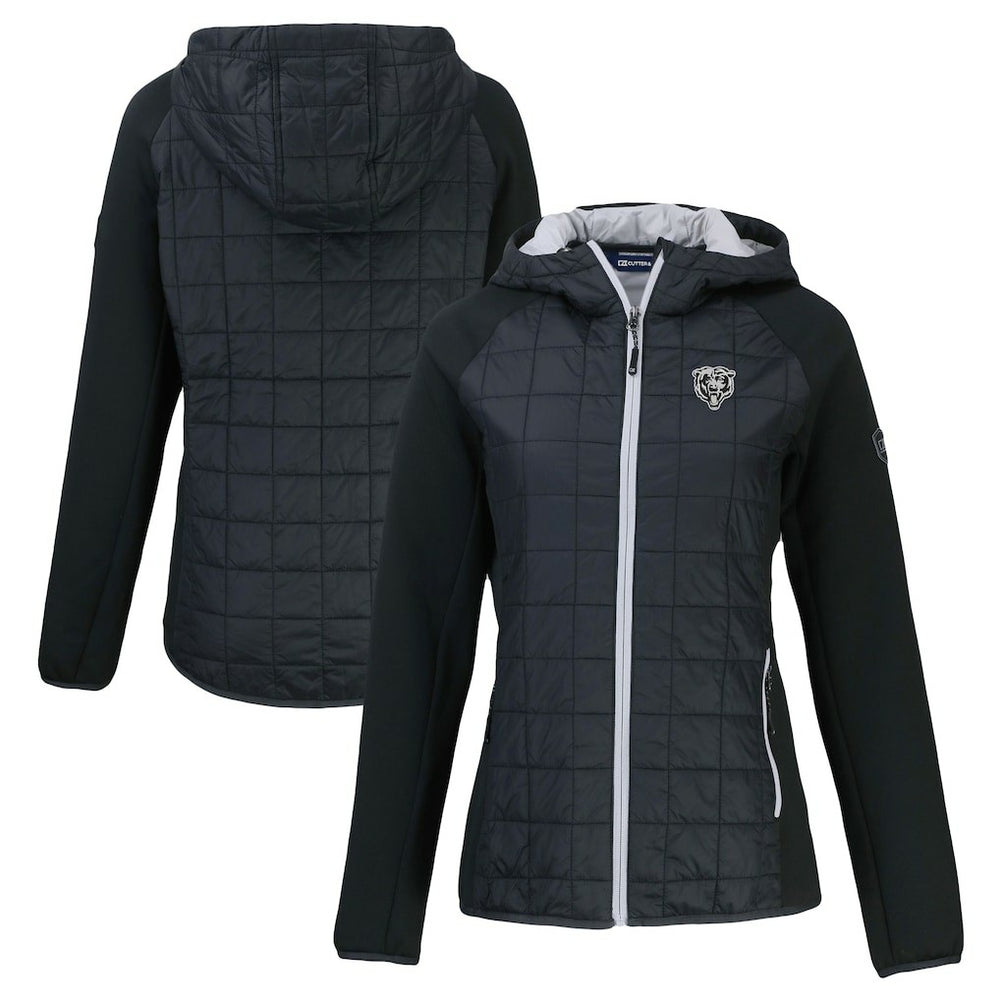 NFL Chicago Bears Cutter & Buck Women's Rainier PrimaLoft Eco Hybrid Full-Zip Hoodie Jacket