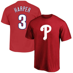 Bryce Harper Philadelphia Phillies Big & Tall Name & Number T-Shirt - Red