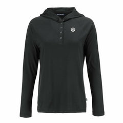 NFL Pittsburgh Steelers Cutter & Buck Women's Coastline Epic Comfort Eco Recycled Long Sleeve Hoodie T-Shirt