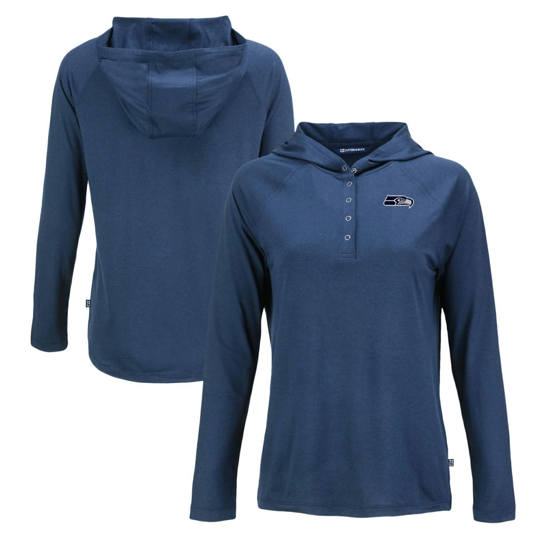 NFL Seattle Seahawks Cutter & Buck Women's Coastline Epic Comfort Eco Recycled Long Sleeve Hoodie T-Shirt