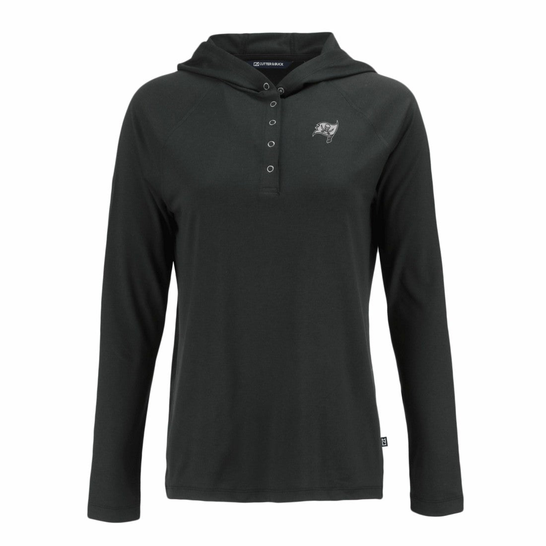 NFL Tampa Bay Buccaneers Cutter & Buck Women's Coastline Epic Comfort Eco Recycled Long Sleeve Hoodie T-Shirt