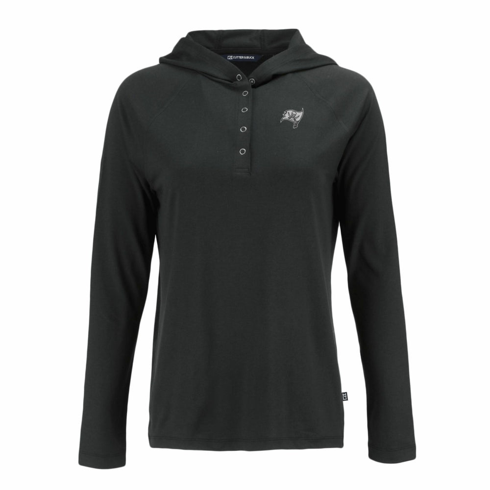 NFL Tampa Bay Buccaneers Cutter & Buck Women's Coastline Epic Comfort Eco Recycled Long Sleeve Hoodie T-Shirt