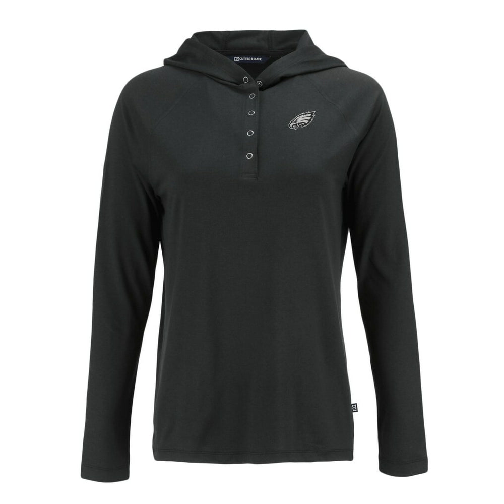 NFL Philadelphia Eagles Cutter & Buck Women's Coastline Epic Comfort Eco Recycled Long Sleeve Hoodie T-Shirt
