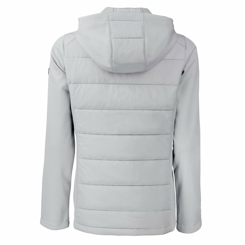 NFL New England Patriots Cutter & Buck Women's Evoke Hybrid Eco Softshell Recycled Full-Zip Hoodie Jacket
