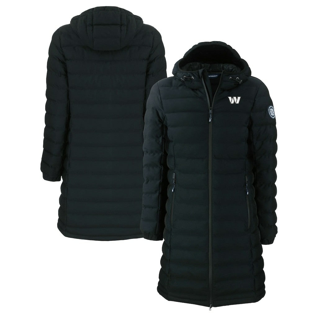 NFL Washington Commanders Cutter & Buck Women's Mission Ridge Repreve Eco Insulated Full-Zip Hoodie Long Puffer Jacket