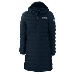 NFL Seattle Seahawks Cutter & Buck Women's Mission Ridge Repreve Eco Insulated Full-Zip Hoodie Long Puffer Jacket