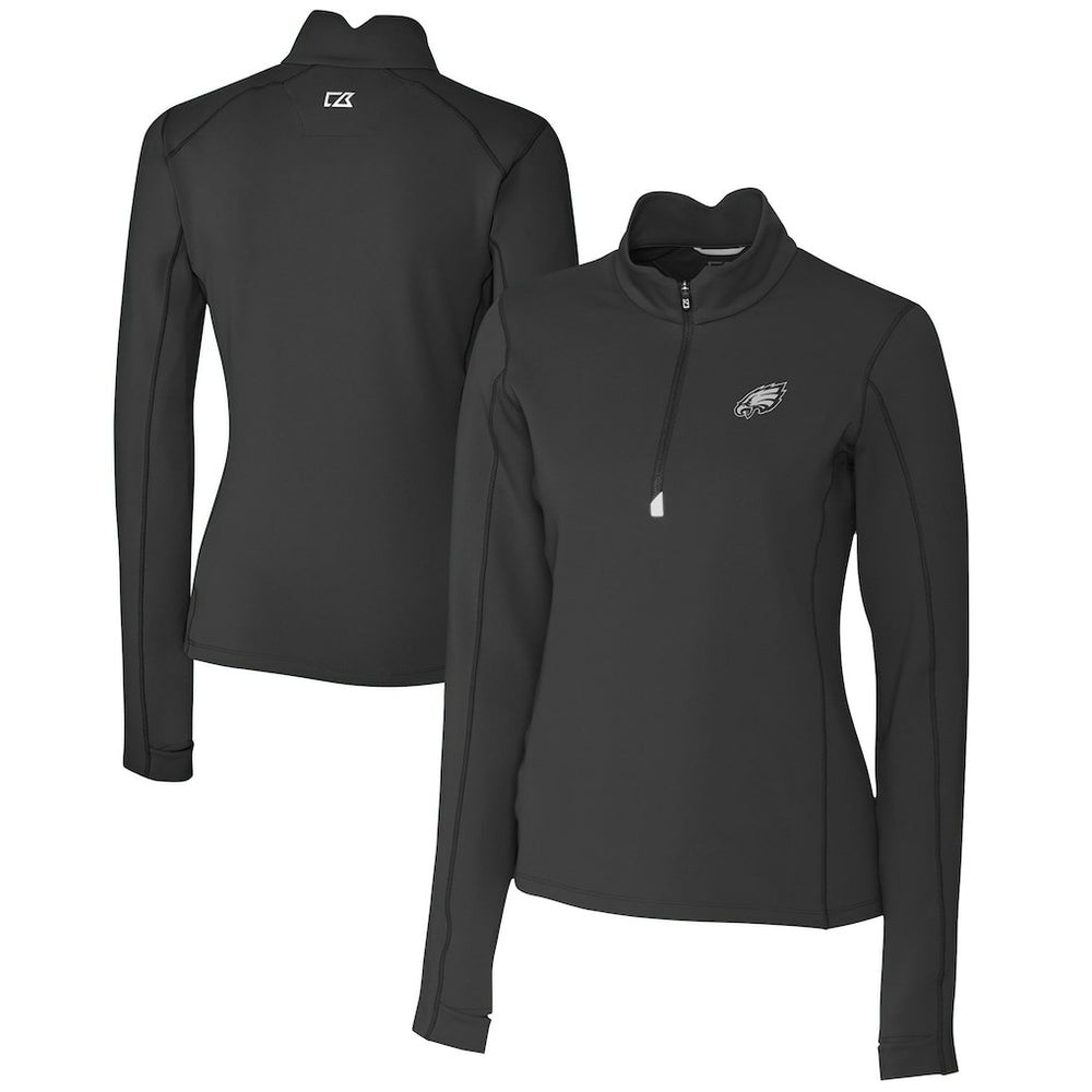 NFL Philadelphia Eagles Cutter & Buck Women's Traverse Stretch DryTec Quarter-Zip Top