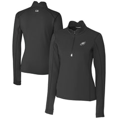 NFL Philadelphia Eagles Cutter & Buck Women's Traverse Stretch DryTec Quarter-Zip Top