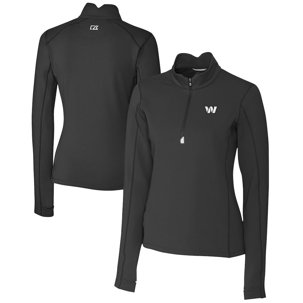 NFL Washington Commanders Cutter & Buck Women's Traverse Stretch DryTec Quarter-Zip Top
