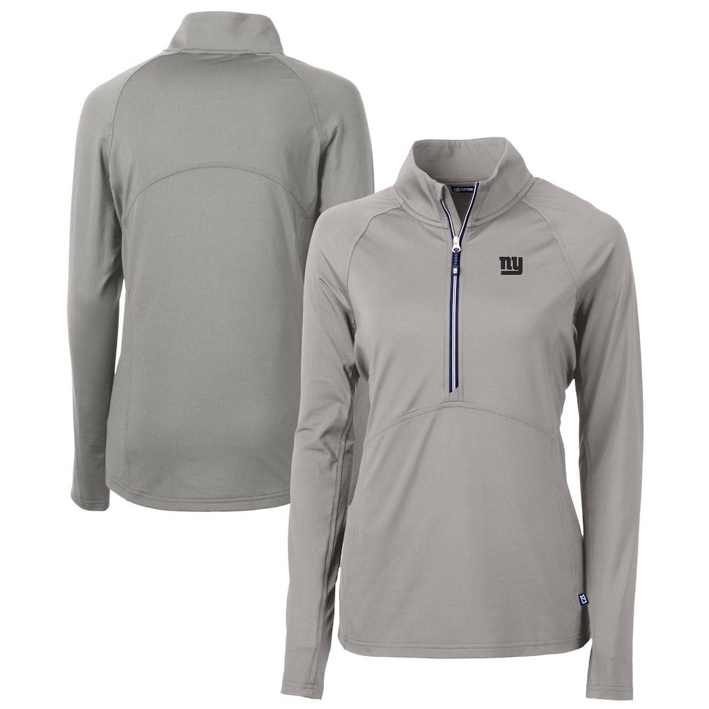NFL New York Giants Cutter & Buck Women's Adapt Eco Knit Stretch Recycled Raglan Half-Zip Top