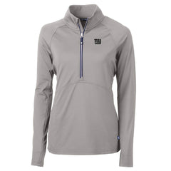 NFL New York Giants Cutter & Buck Women's Adapt Eco Knit Stretch Recycled Raglan Half-Zip Top