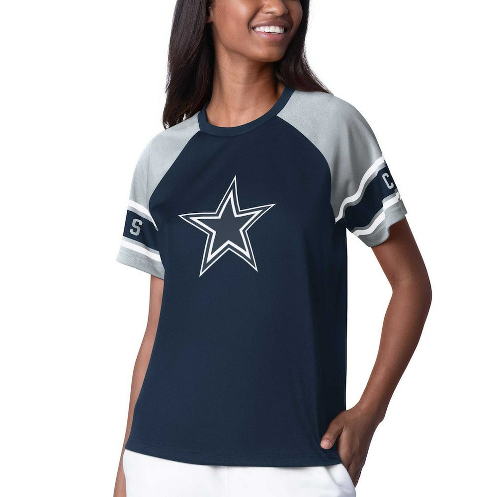 NFL Dallas Cowboys Starter Women's 1st Rounder Color Block Raglan Top