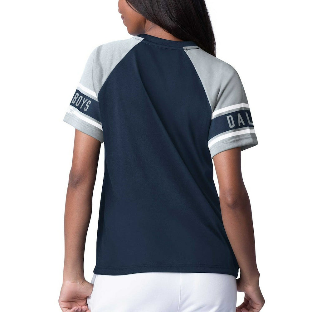NFL Dallas Cowboys Starter Women's 1st Rounder Color Block Raglan Top