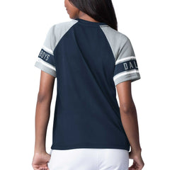 NFL Dallas Cowboys Starter Women's 1st Rounder Color Block Raglan Top