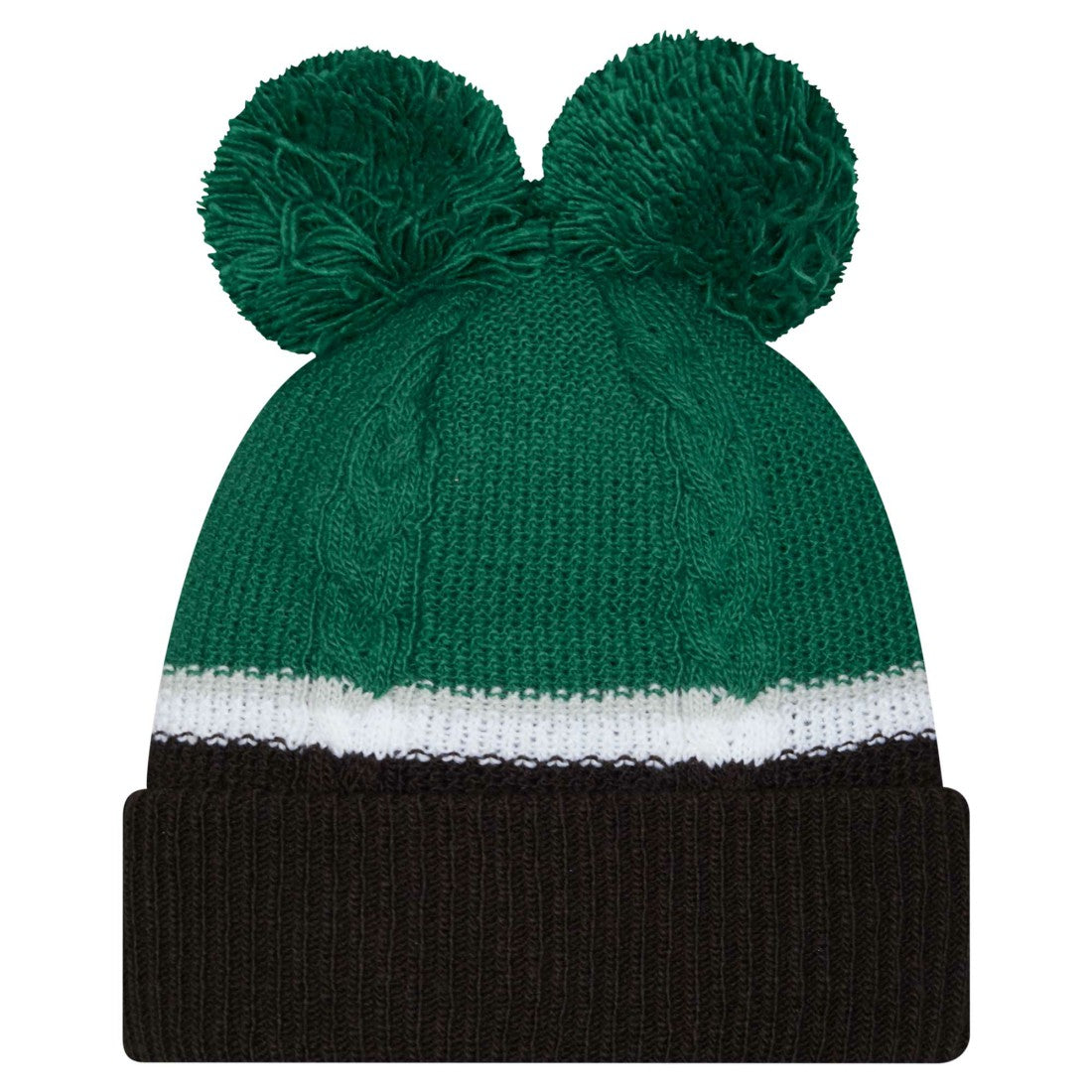 NFL New York Jets Women's Double Bubble Cuffed Knit Hat with Poms