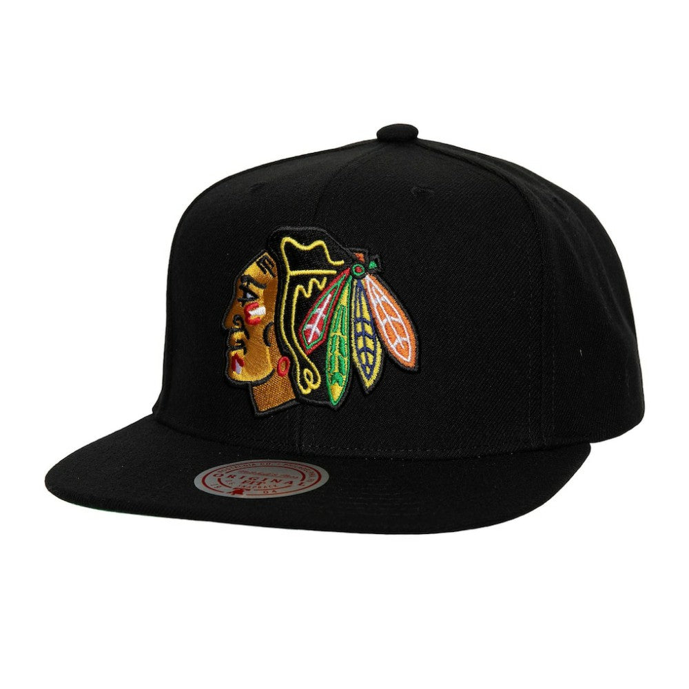 Chicago Blackhawks Mitchell & Ness Core Top Spot Snapback Hat