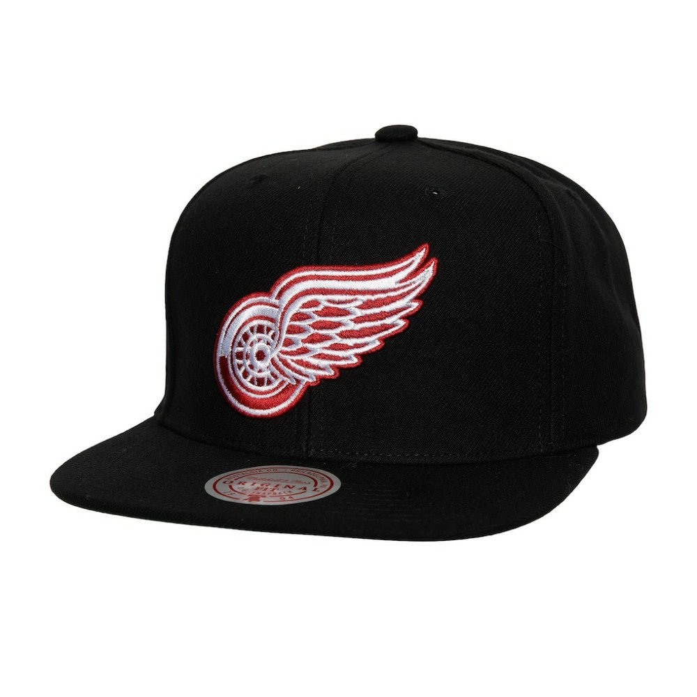 Detroit Red Wings Mitchell & Ness Core Top Spot Snapback Hat
