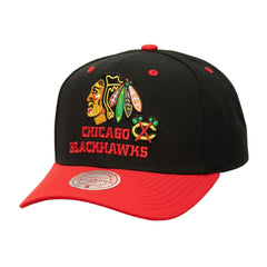 Chicago Blackhawks Mitchell & Ness All In 2.0 Pro Crown Adjustable Hat