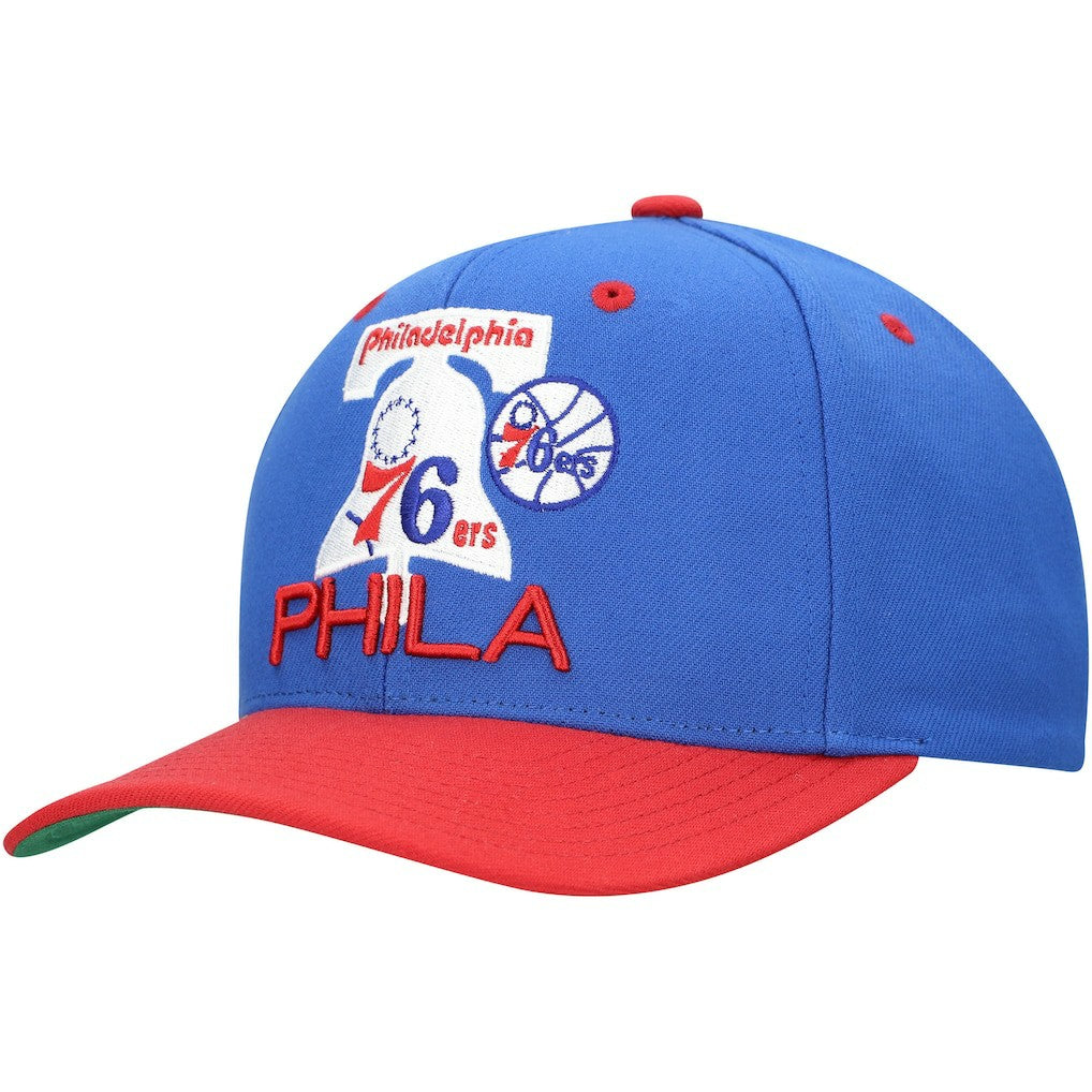 Philadelphia 76ers All In 2.0 Pro Crown Snapback Hat - Royal | Mitchell & Ness discount