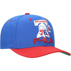 Philadelphia 76ers All In 2.0 Pro Crown Snapback Hat - Royal | Mitchell & Ness discount