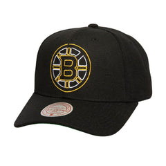 Boston Bruins Mitchell & Ness Soul Strike Neon Logo Pro Crown Adjustable Hat