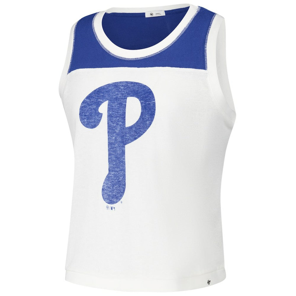 Philadelphia Phillies Women's Premier Zoey Waist Length Tank Top - White | 47 brand