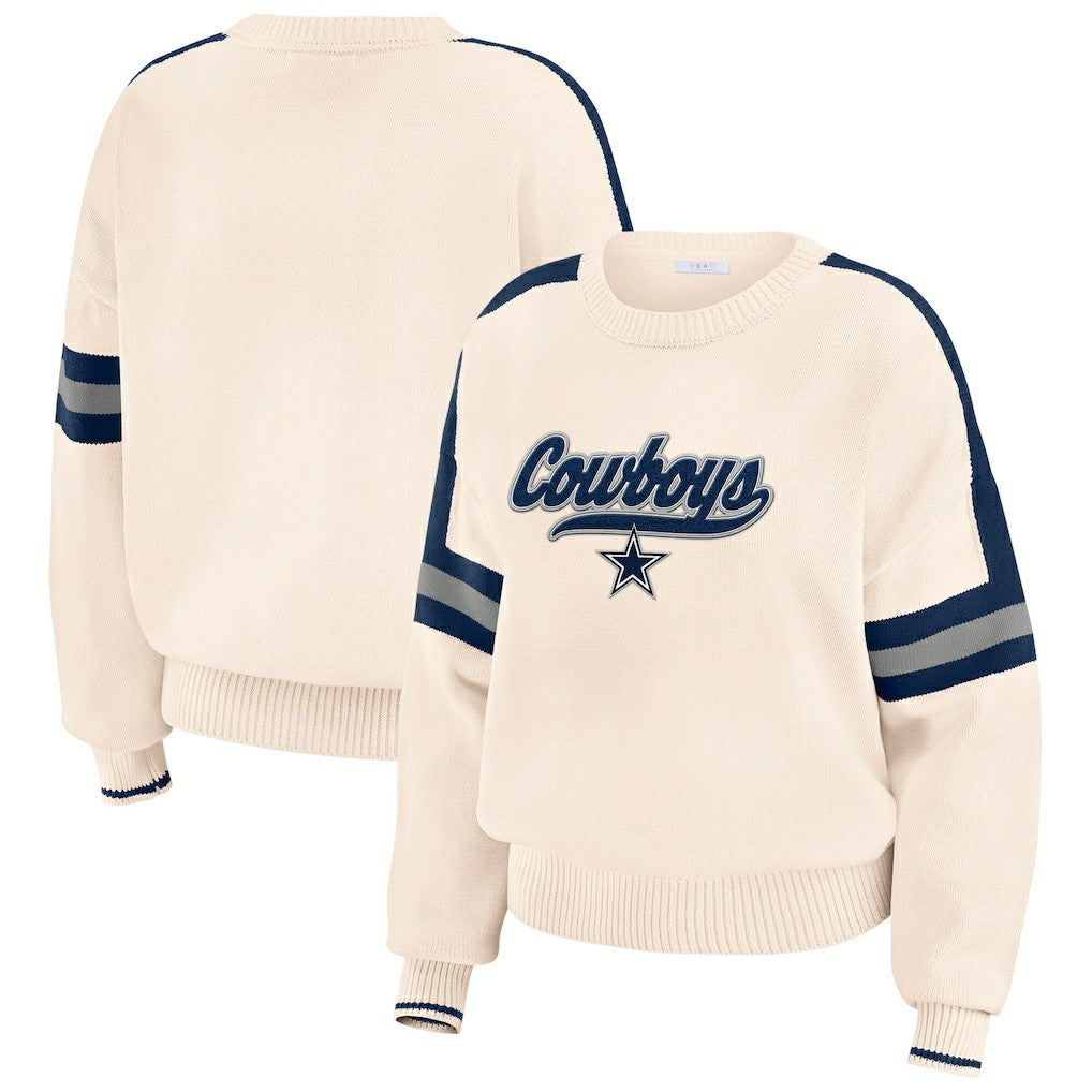 NFL Dallas Cowboys WEAR by Erin Andrews Women's Stripe Pullover Sweater