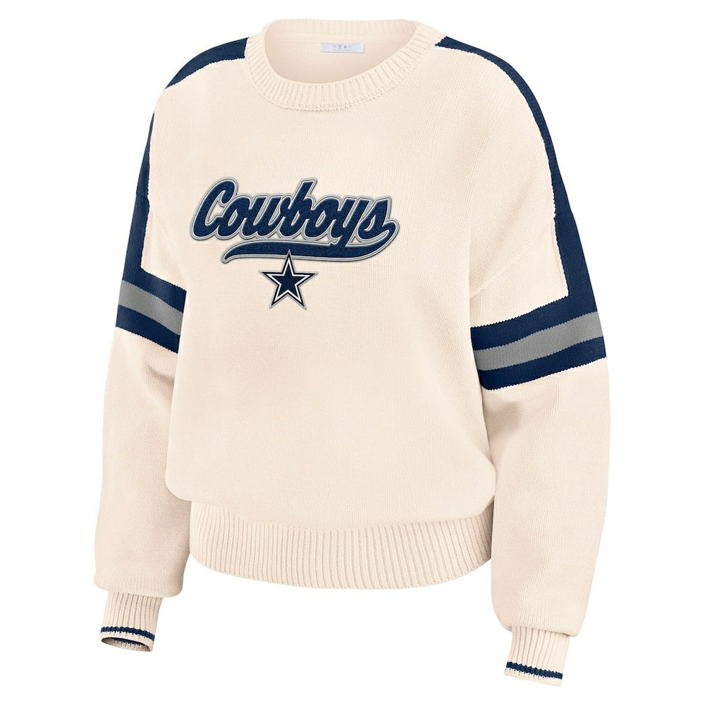 NFL Dallas Cowboys WEAR by Erin Andrews Women's Stripe Pullover Sweater