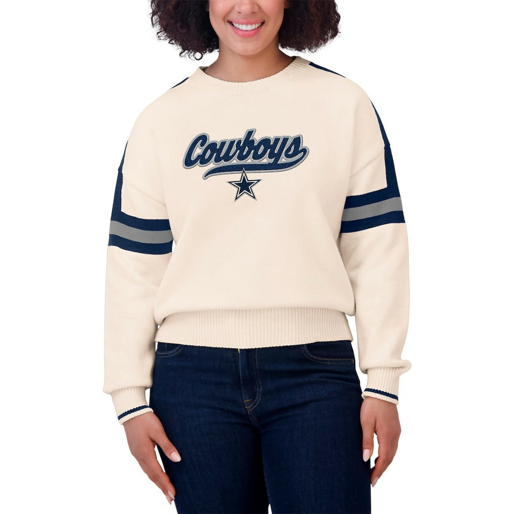 NFL Dallas Cowboys WEAR by Erin Andrews Women's Stripe Pullover Sweater
