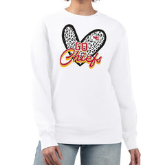 NFL Kansas City Chiefs G-III 4Her by Carl Banks Women's Leopard Heart Pullover Sweatshirt