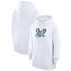 NFL Detroit Lions G-III 4Her by Carl Banks Women's Animal Print Heart Team Graphic Fleece Tri-Blend Pullover Hoodie